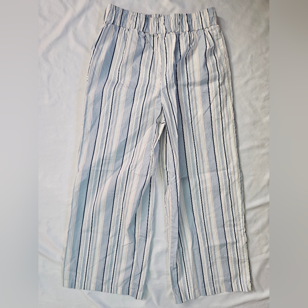 Bearpaw Lined Striped Pajama Pants - 100% Cotton- Kids Size 7/8